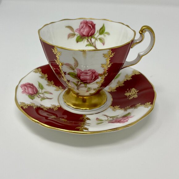 Vintage Adderley Bone China Teacup and Saucer Set - Picture 1 of 8